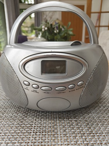 Silver portable player - portable,